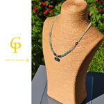 collier Cyanite aigue marine-7