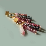 Boucles doreilles spinelle rose -6