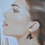 Boucles doreilles spinelle rose -8