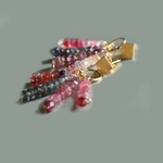 Boucles d'oreilles spinelle rose