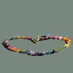 Collier court gouttes saphir-6