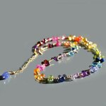 Collier court gouttes saphir-3