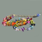 Collier court gouttes saphir-4