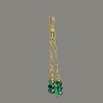 boucles d'oreilles chaine emeraude -2