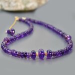 collier perle en Améthyste africaine-1