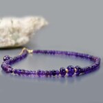 collier perle en Améthyste africaine-9