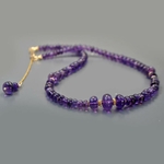 collier perle en Améthyste africaine-3