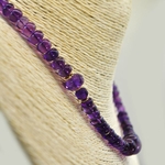 collier perle en Améthyste africaine-A