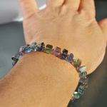bracelet fluorite multicolore Or14K-7