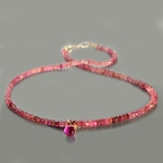 collier tourmaline rose rubellite or 14K-6