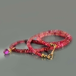 collier tourmaline rose rubellite or 14K-8