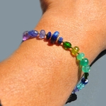 bracelet multi pierres bleu violette verte-7
