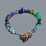 bracelet multi pierres bleu violette verte-6