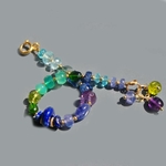 bracelet multi pierres bleu violette verte-4