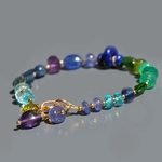 bracelet multi pierres bleu violette verte-5