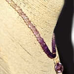 collier amethyste rose violette dégradé-A