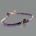 collier amethyste rose violette dégradé