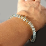 Bracelet aigue marine bleue limpide-A