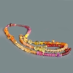 Collier multi pierres roses rouge jaune orange-8