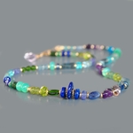 Collier multi pierres bleu vert violet-1