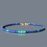 Collier Lapis Turquoise Or14K
