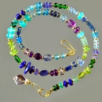 collier multi pierres bleu verte violette-2