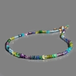 collier bleu violet vert