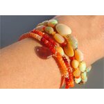 bracelets opale de feu du mexique-A