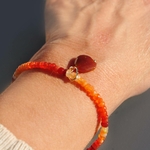 bracelet opale de feu pendentif-AA