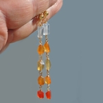 boucles doreilles nuggets opale de feu-5