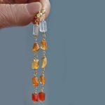 boucles doreilles nuggets opale de feu-B