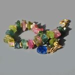 bracelet tourmaline brute rose verte-4