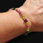 bracelet multi pierres rose verte-8