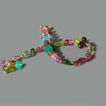 bracelet multi pierres rose verte-7