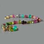 bracelet multi pierres rose verte-4