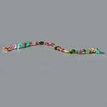 bracelet multi pierres rose verte-10