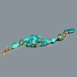 bracelet 3 rangs turquoise multi pierres -4