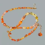Collier jaune orange pierres précieuses
