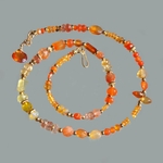 Collier jaune orange pierres précieuses-2