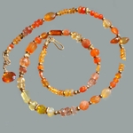Collier jaune orange pierres précieuses-4