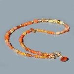 Collier choker pierre orange-6