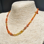 Collier choker pierre orange-9