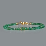 bracler emeraude zambie perle or