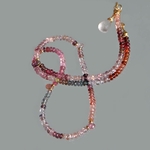 collier spinelles multi color quartz rose
