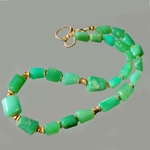 collier chrysoprase pierres taillée-7