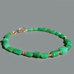 collier chrysoprase pierres taillée.-1