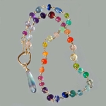 Collier sautoir pulti pierres pendentif Fluorite-8
