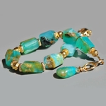 Bracelet Opale peruvienne pierre taillée-5