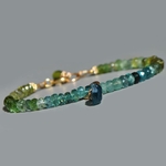bracelet tourmaline bleue verte pendentif-3
