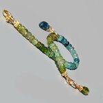 bracelet tourmaline bleue verte pendentif-6